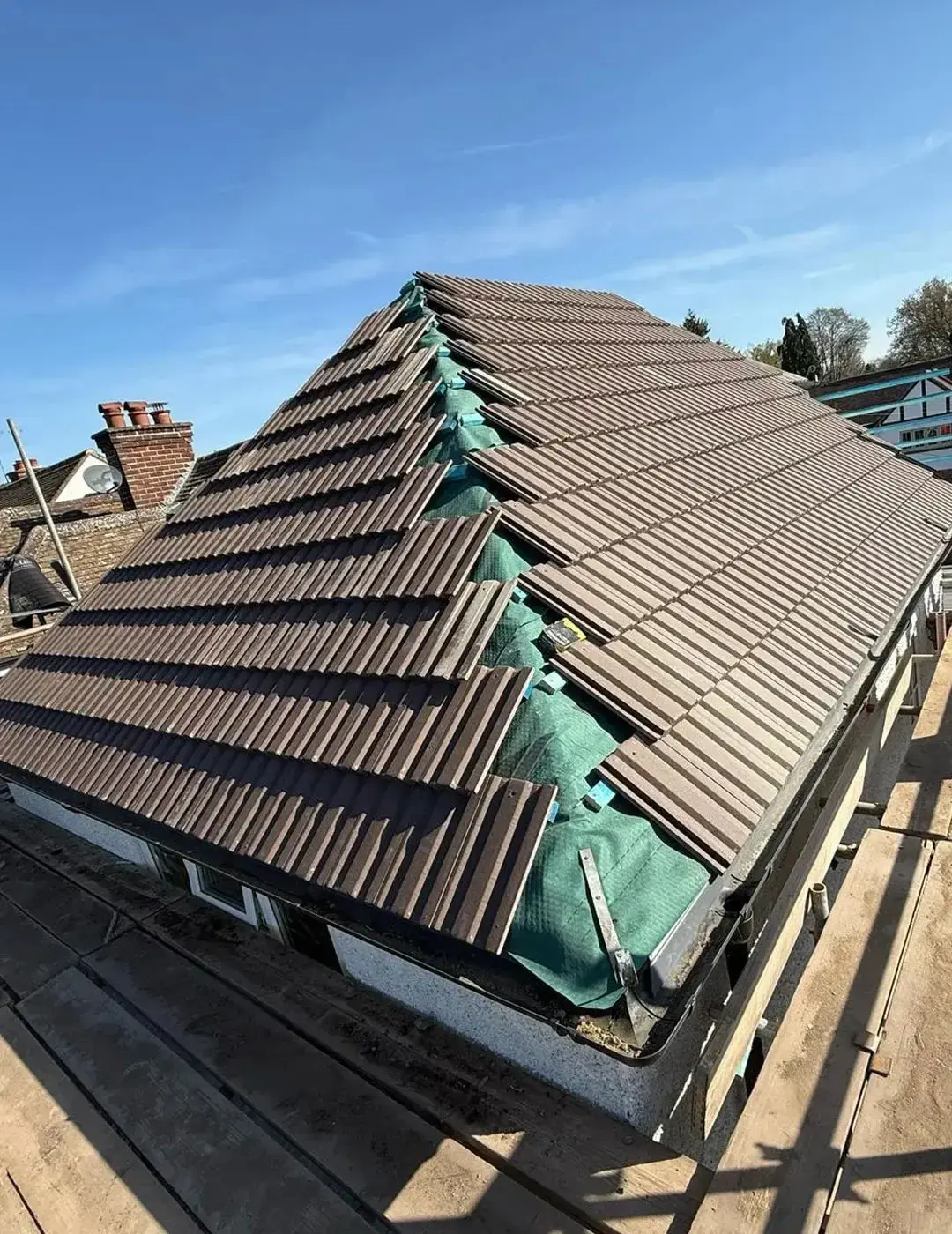 Flat roof replacement carried out by A-List Roofing in Hampshire