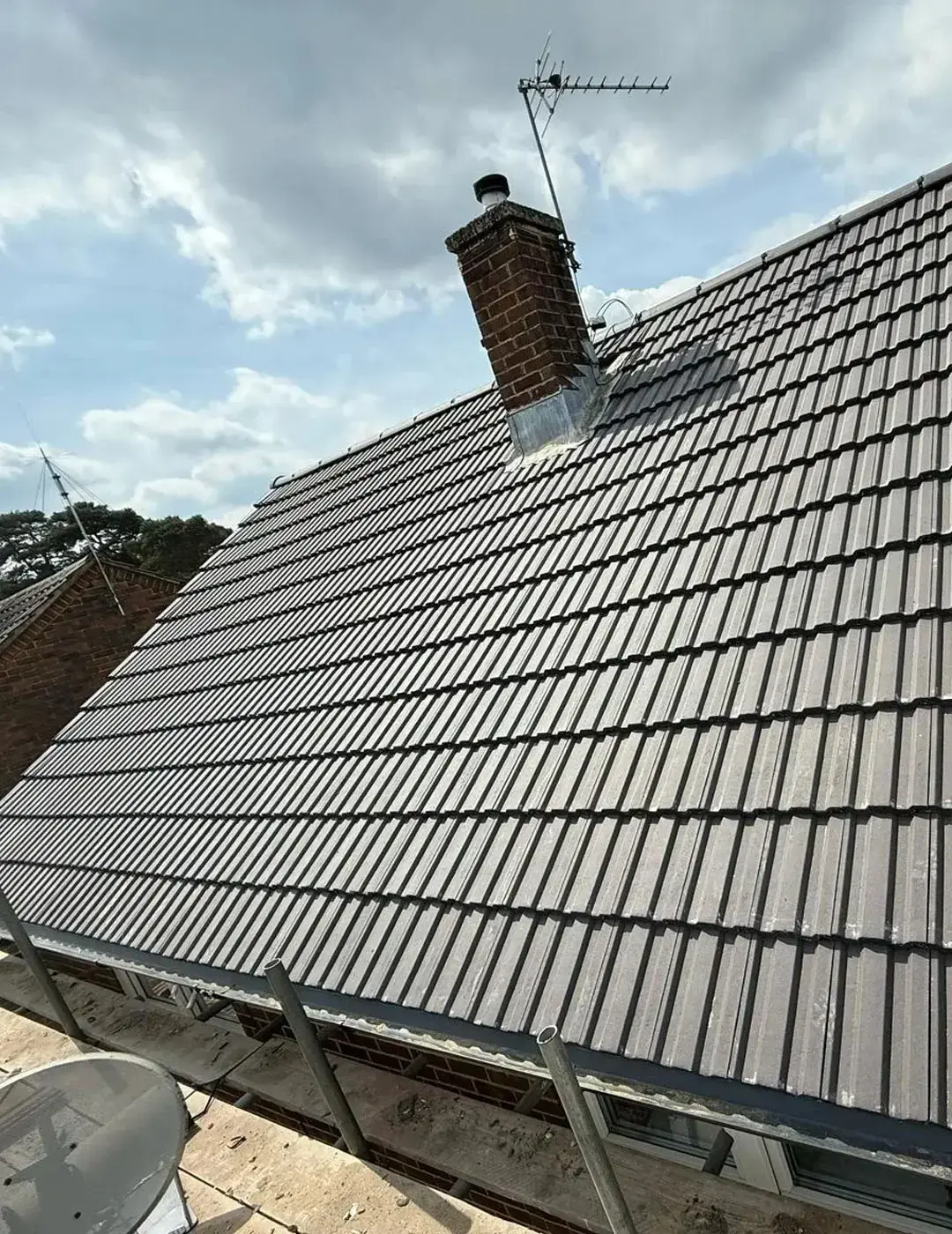 A completed roof by A-List Roofing in Hampshire